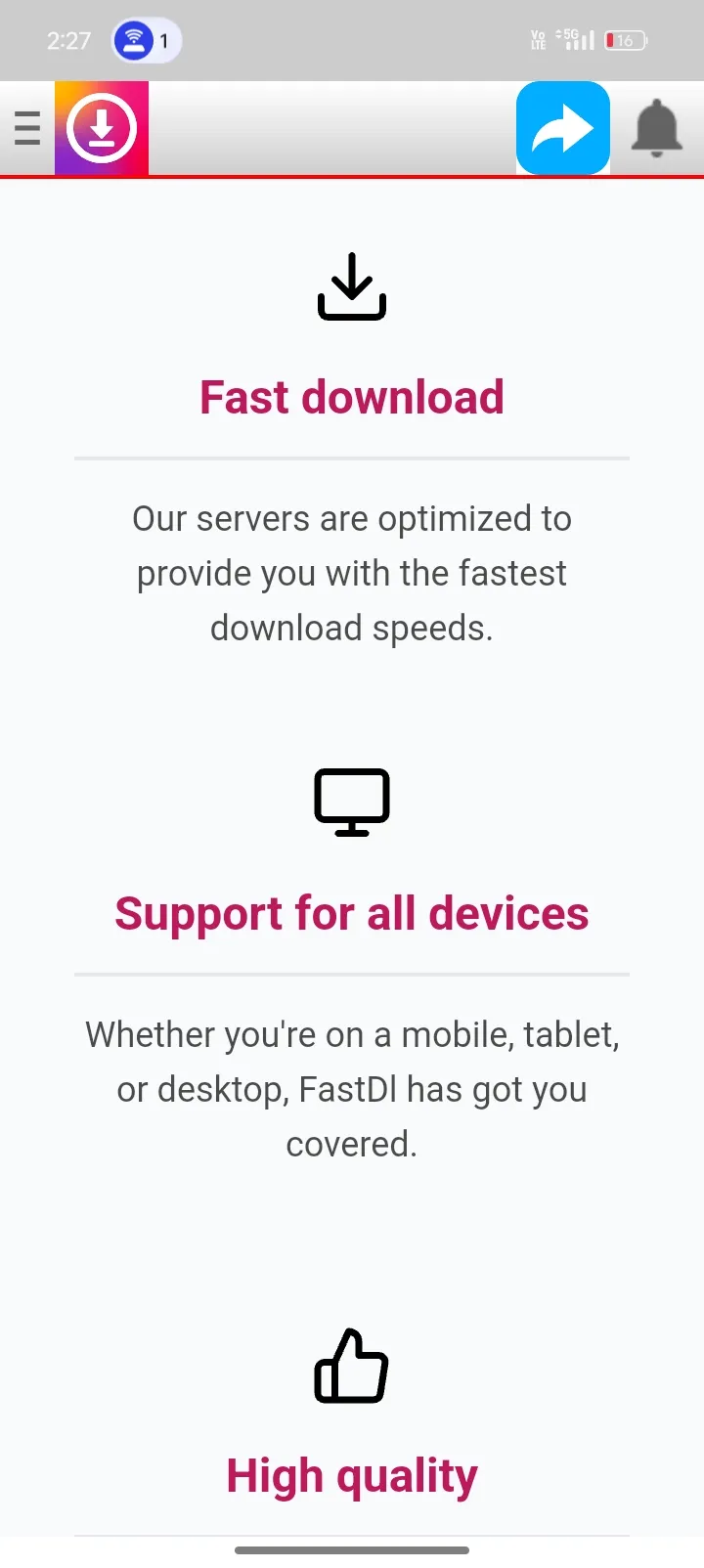 Video downloader Insta Vid | Indus Appstore | Screenshot