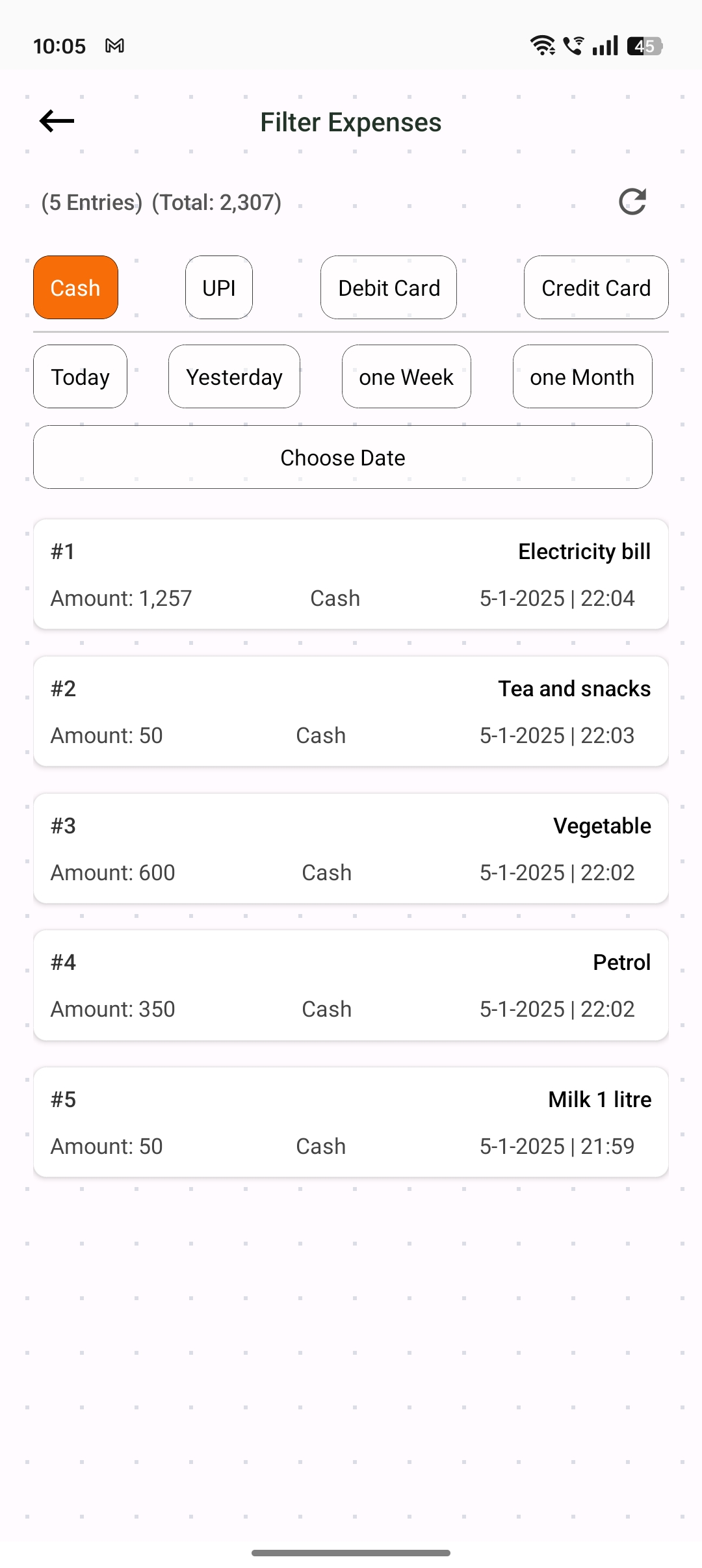 Daily Expenses | Indus Appstore | Screenshot