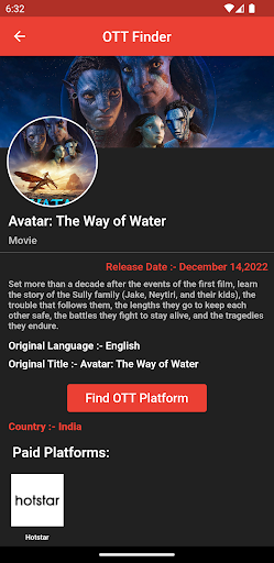 OTT Movie Finder | Indus Appstore | Screenshot