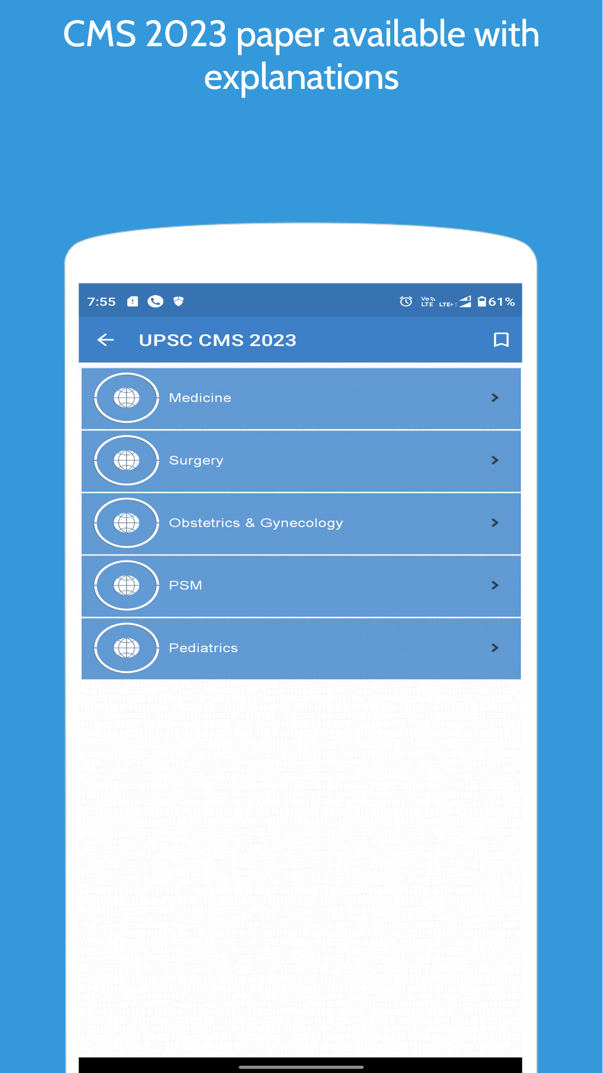 Cerebrum : UPSC CMS & NEET PG | Indus Appstore | Screenshot