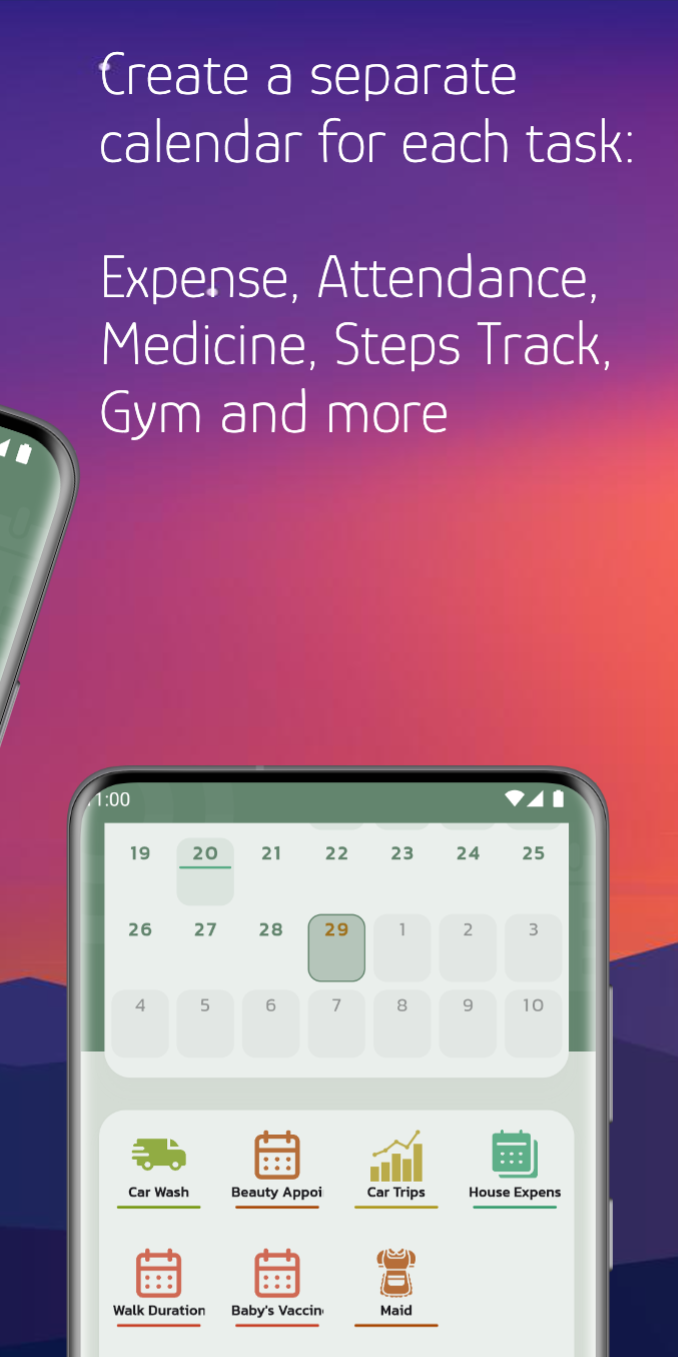 xCalendar : Track Everything | Indus Appstore | Screenshot