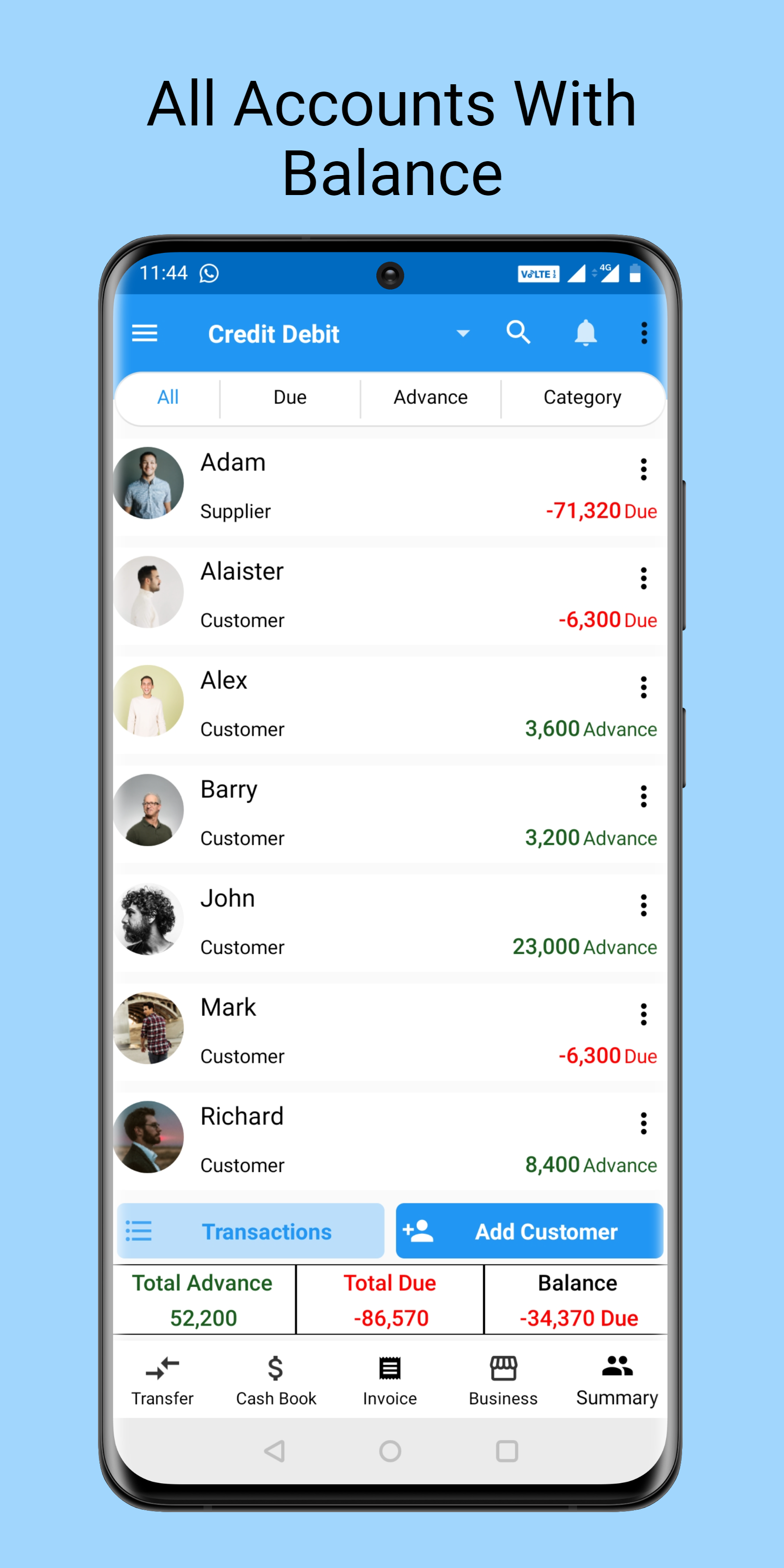 Credit Debit - ledger account, udhaar bahi khata | Indus Appstore | Screenshot