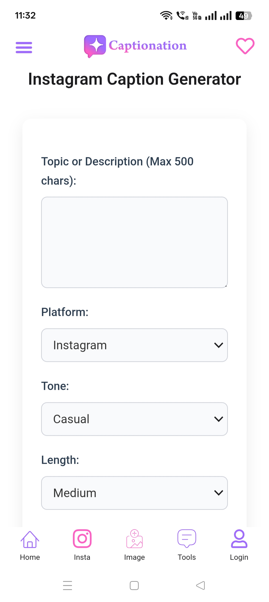 AI Caption for Instagram Photo | Indus Appstore | Screenshot