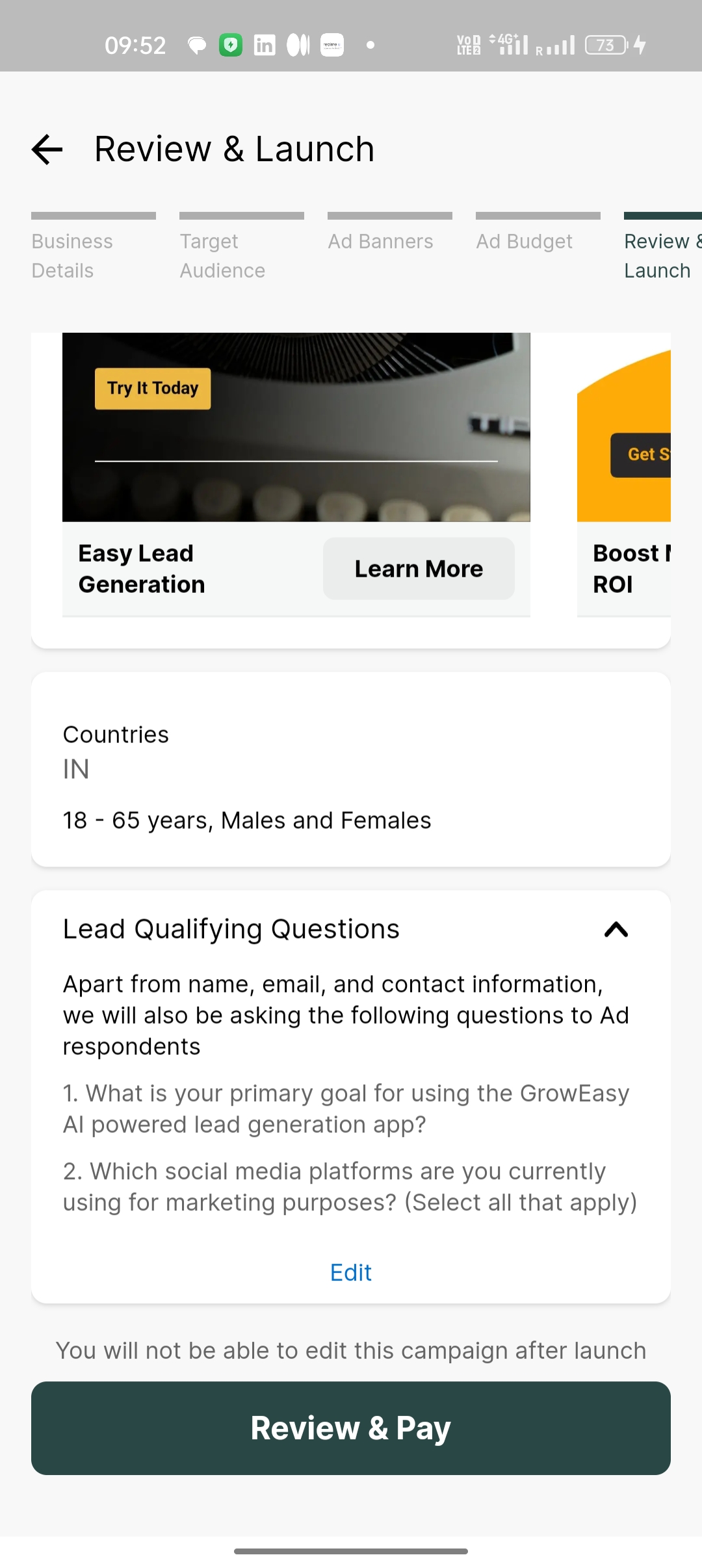 GrowEasy: Generate Leads & CRM | Indus Appstore | Screenshot