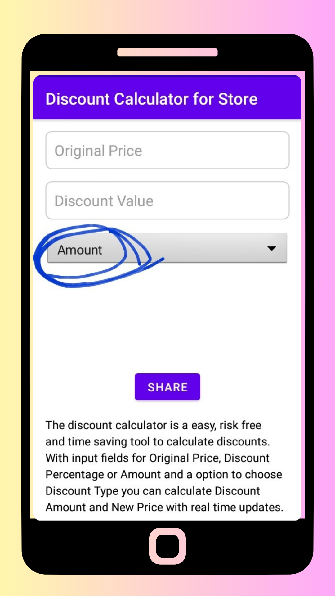 Discount Calculator For Store | Indus Appstore | Screenshot