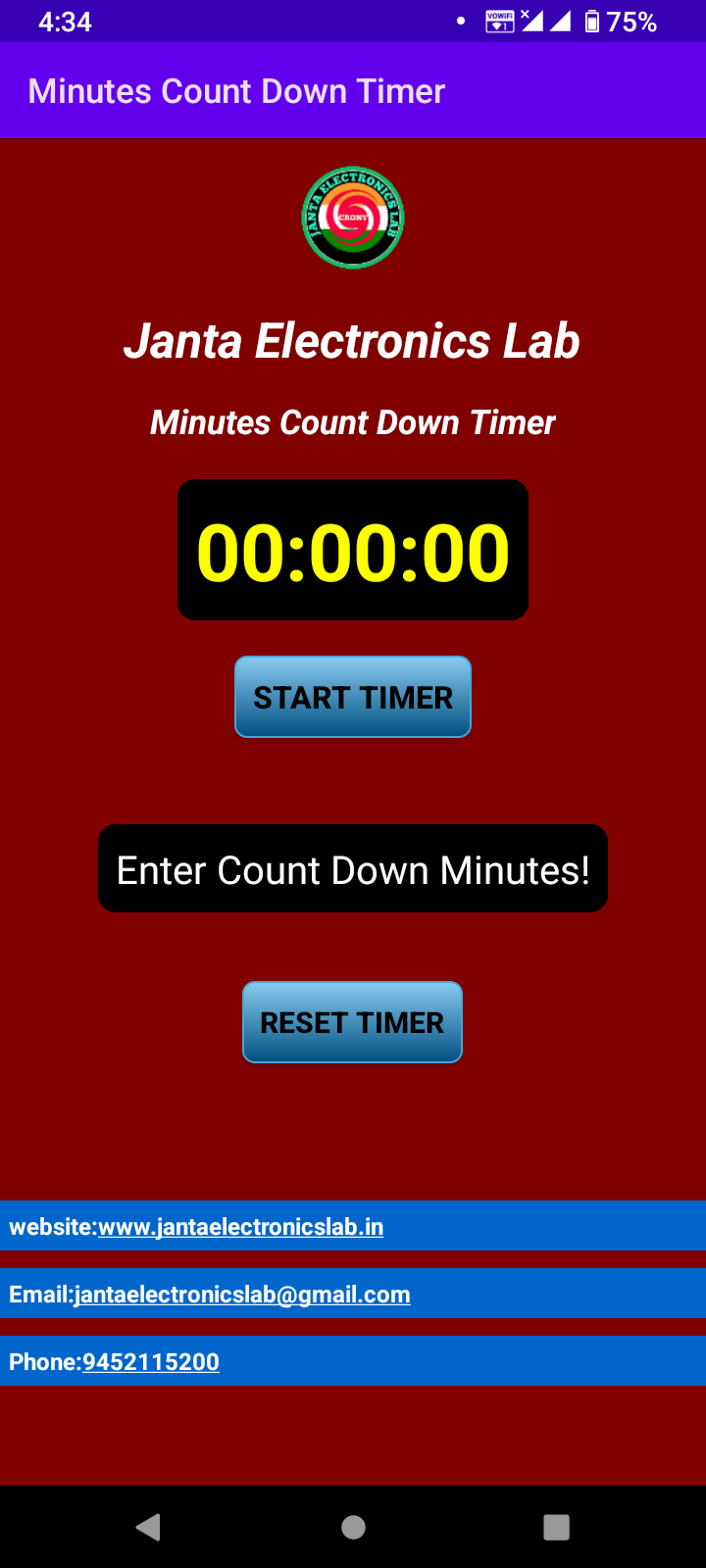 Minutes Count down Timer | Indus Appstore | Screenshot