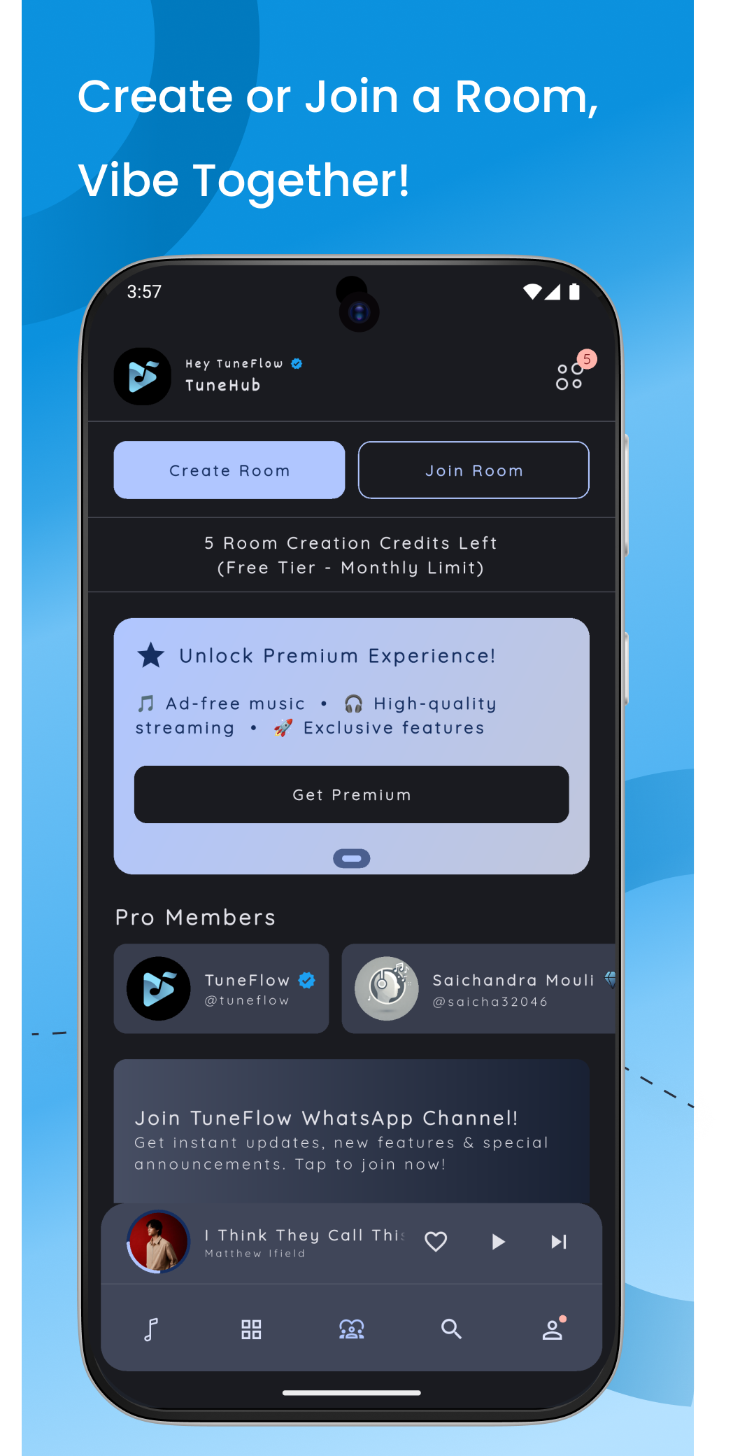 TuneFlow : Music & Chat | Indus Appstore | Screenshot