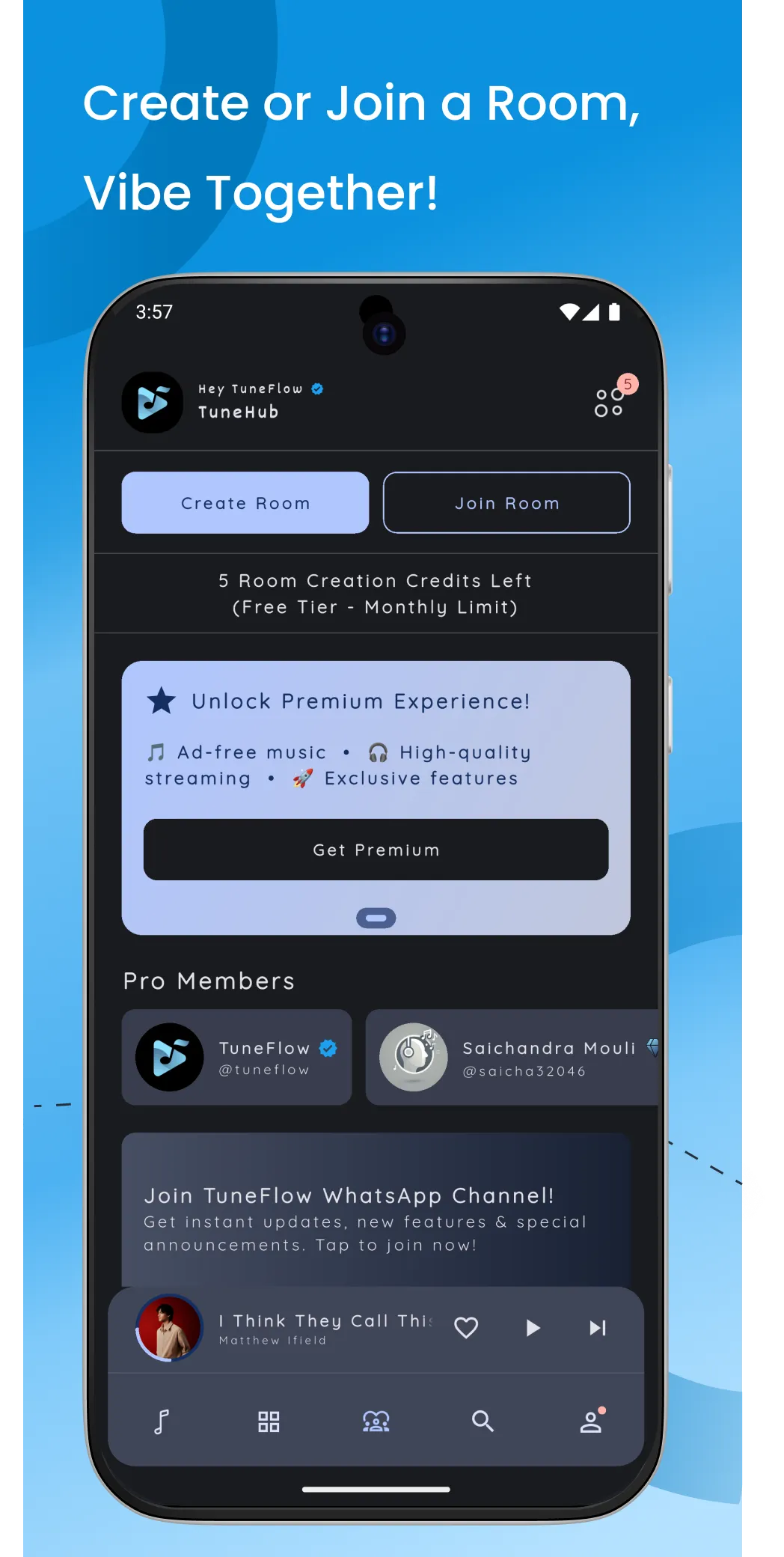 TuneFlow : Music & Chat | Indus Appstore | Screenshot