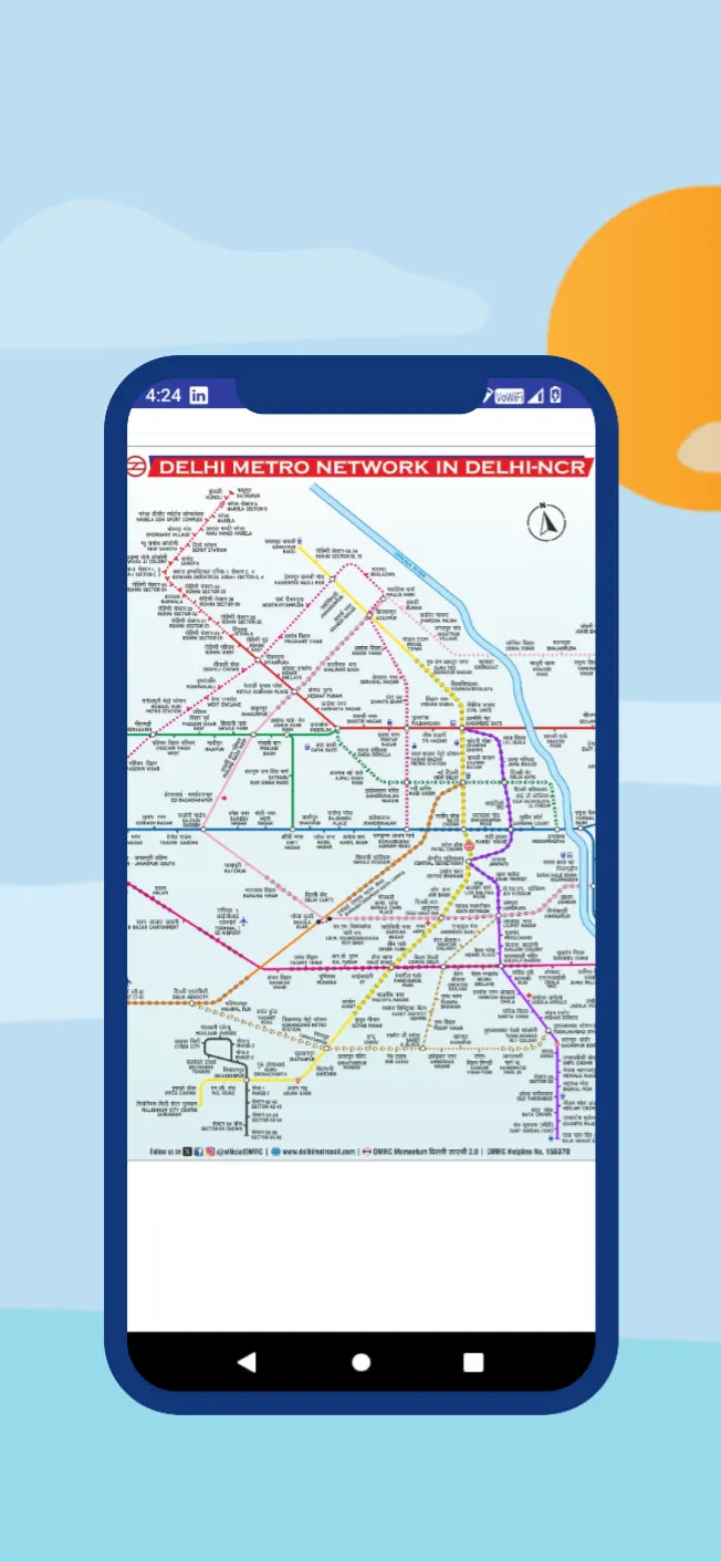 Delhi Metro Route Guide: Find Route,Fare,Visual Route, Travel time and total Distance | Indus Appstore | Screenshot
