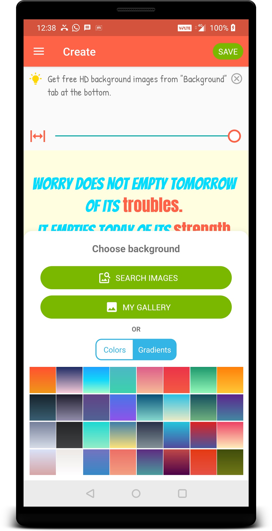 Quotes Creator - Poster Maker | Indus Appstore | Screenshot