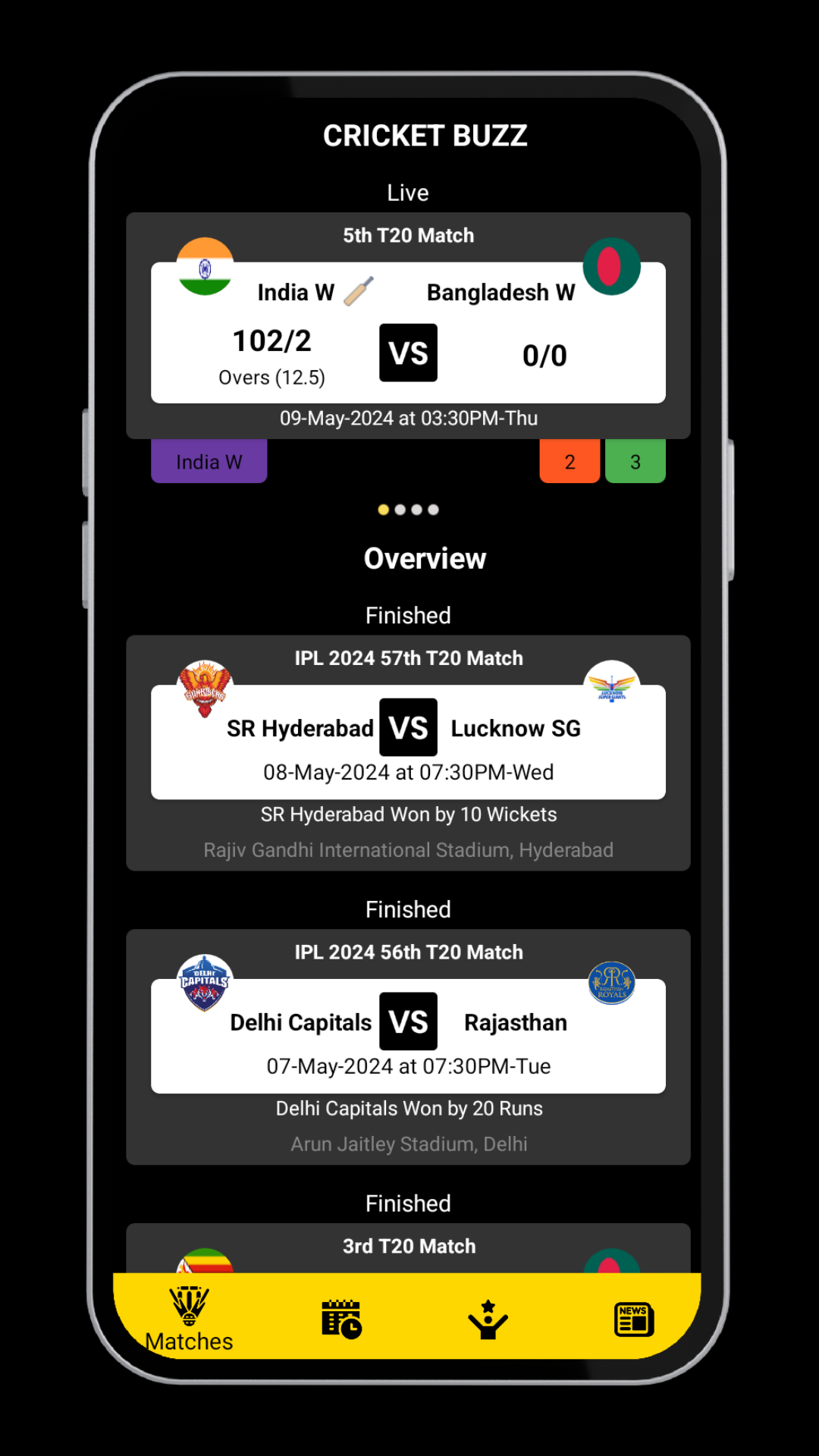 Cricket Buzz: Live Scores & T20 World Cup Follow the Cricket Craze! #Cricket #T20WorldCup | Indus Appstore | Screenshot