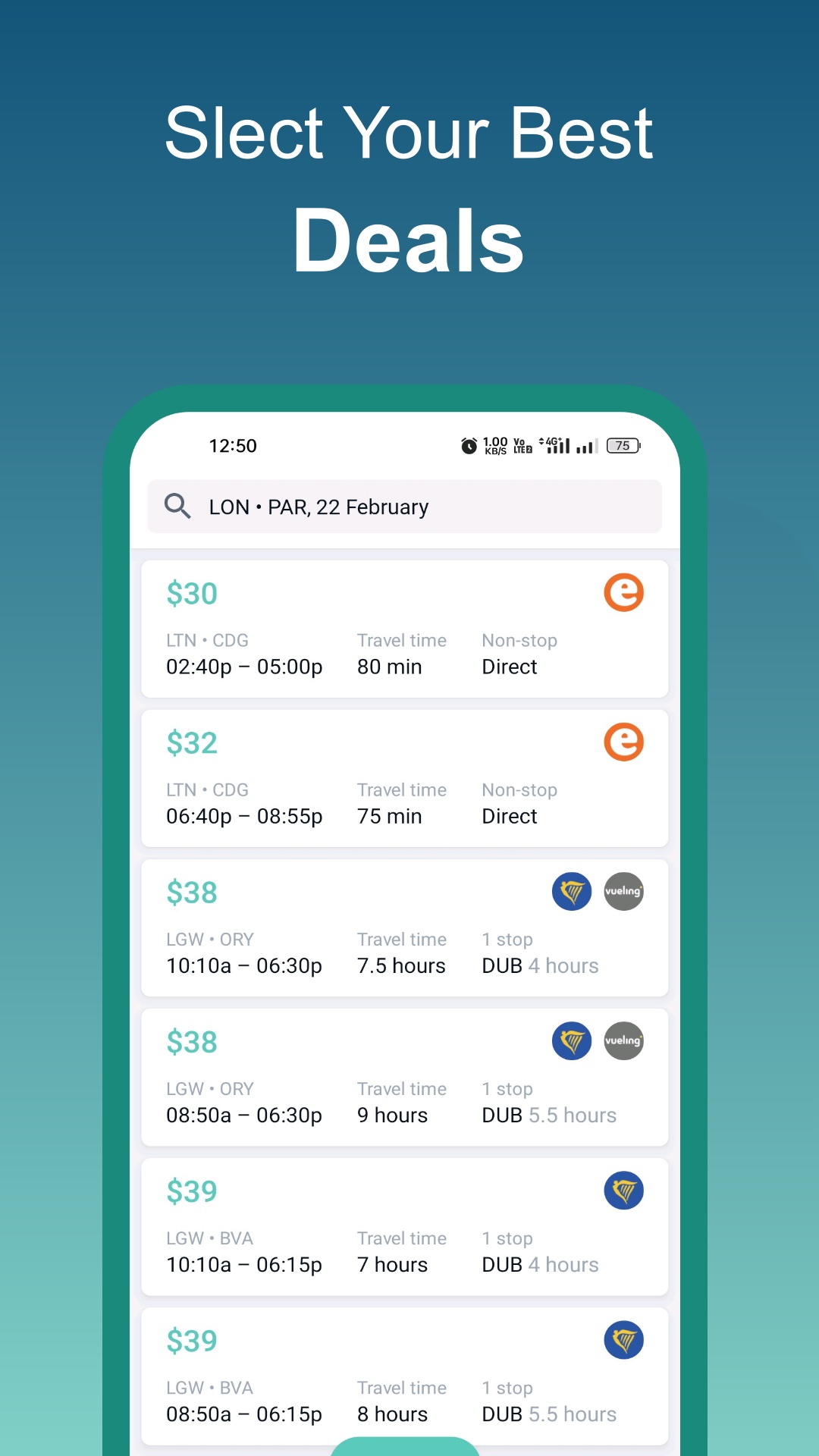 Cheap Flights | Indus Appstore | Screenshot