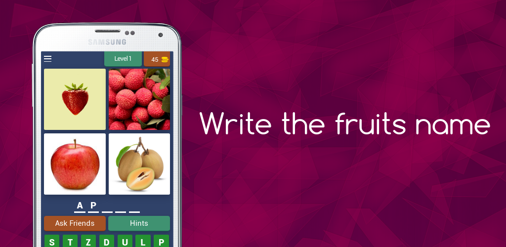 Write the fruits name | Indus Appstore | Screenshot