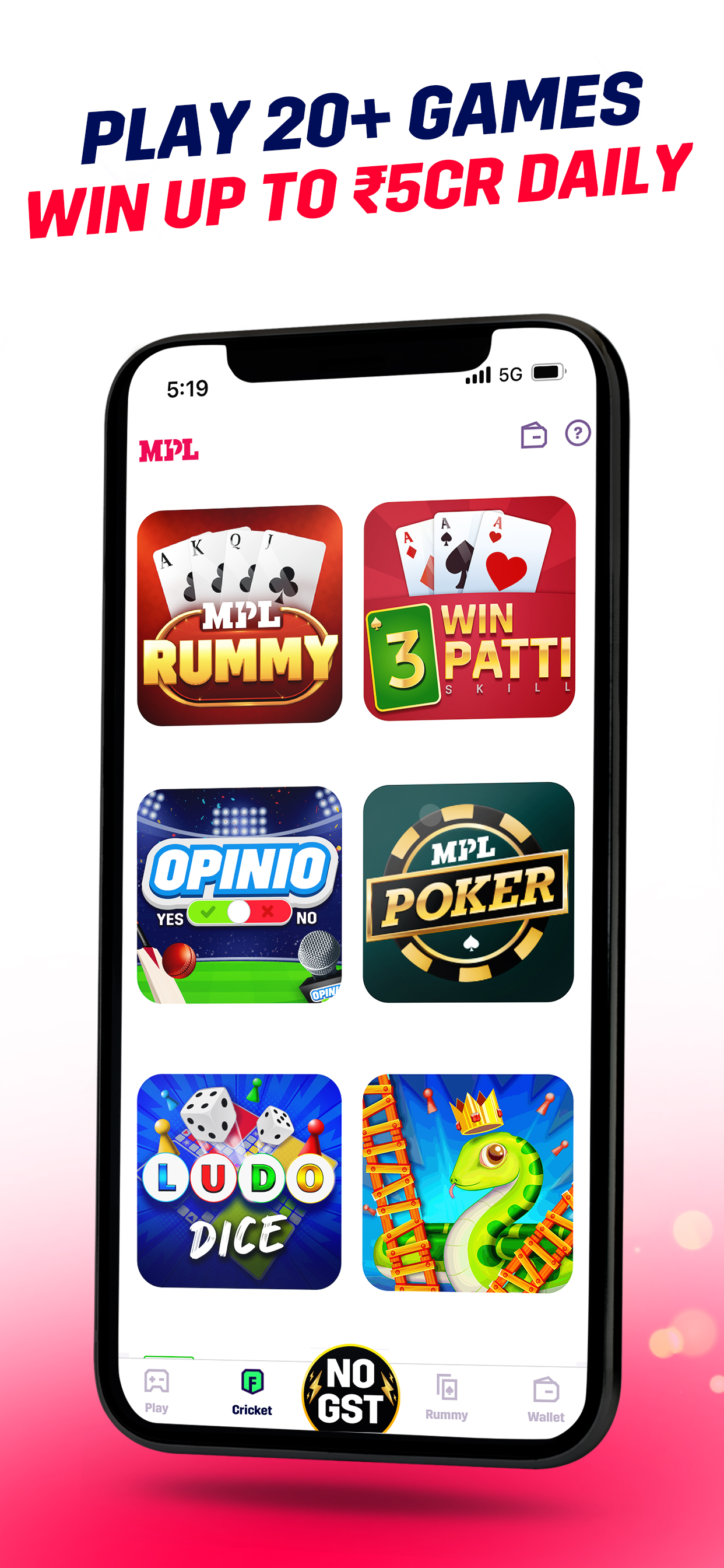 MPL: Play Rummy, Poker, Opinio & Real Money Games | Indus Appstore | Screenshot