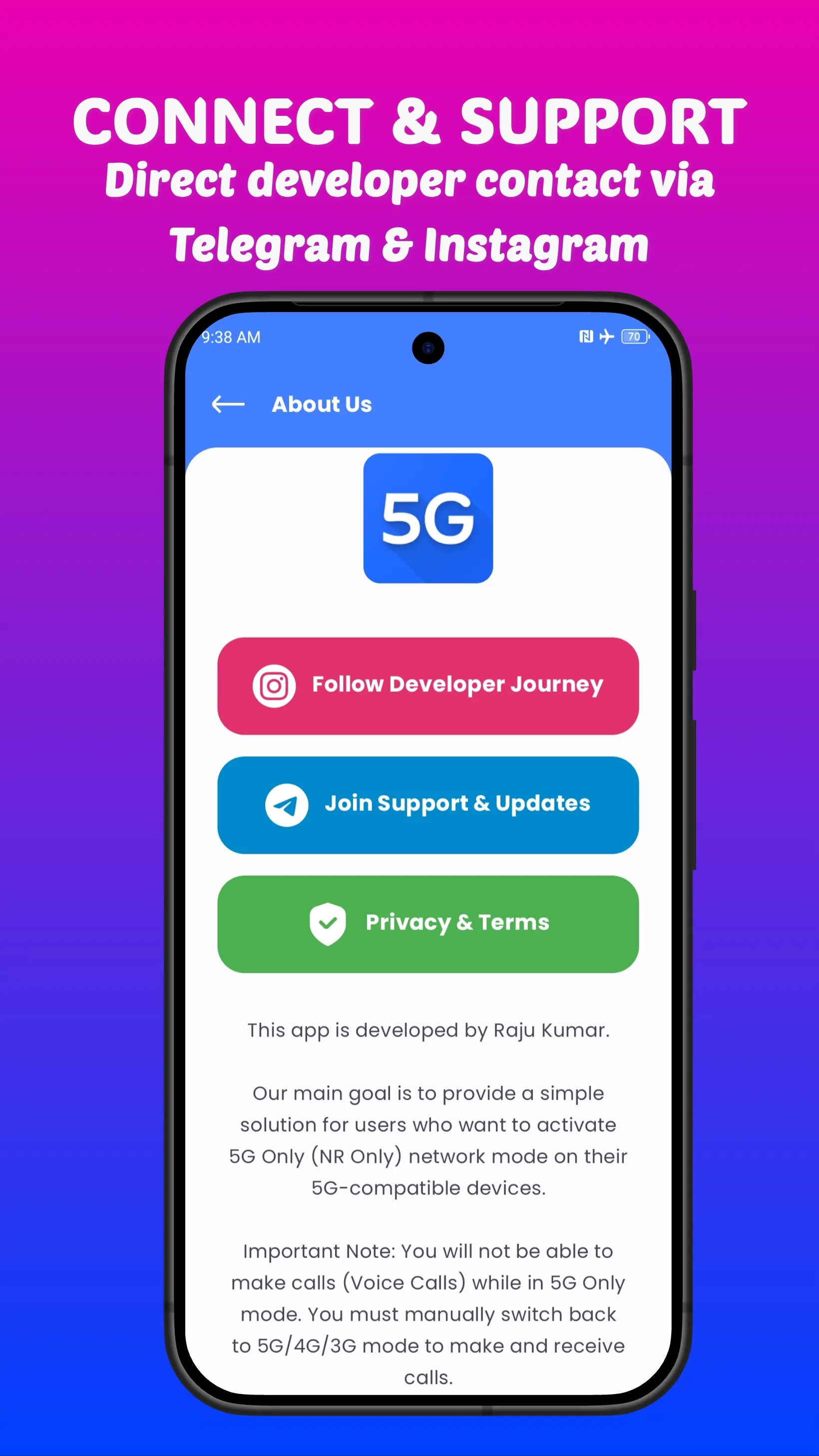 5G Only Force Network Mode | Indus Appstore | Screenshot