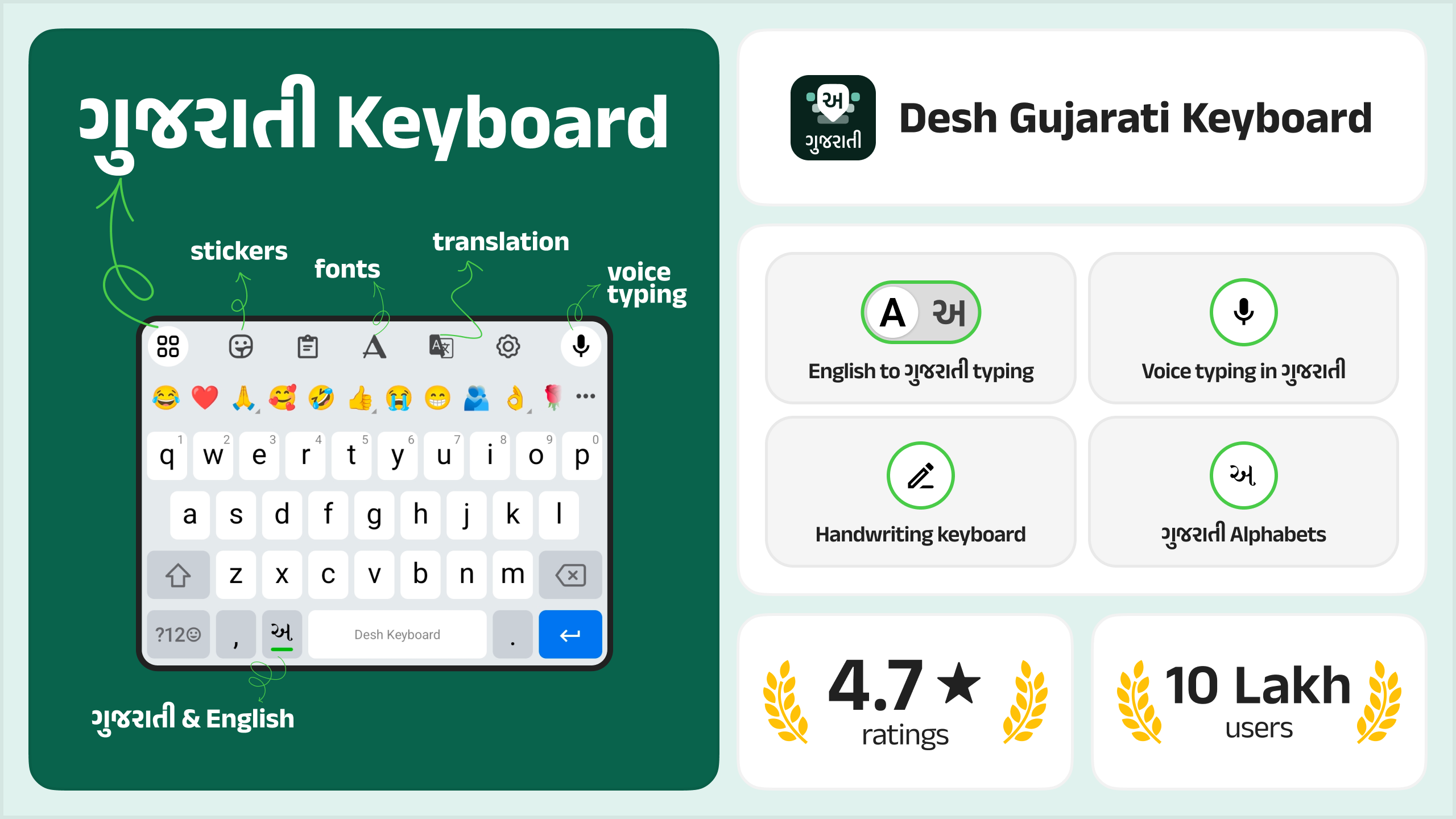 Desh Gujarati Keyboard | Indus Appstore | Screenshot