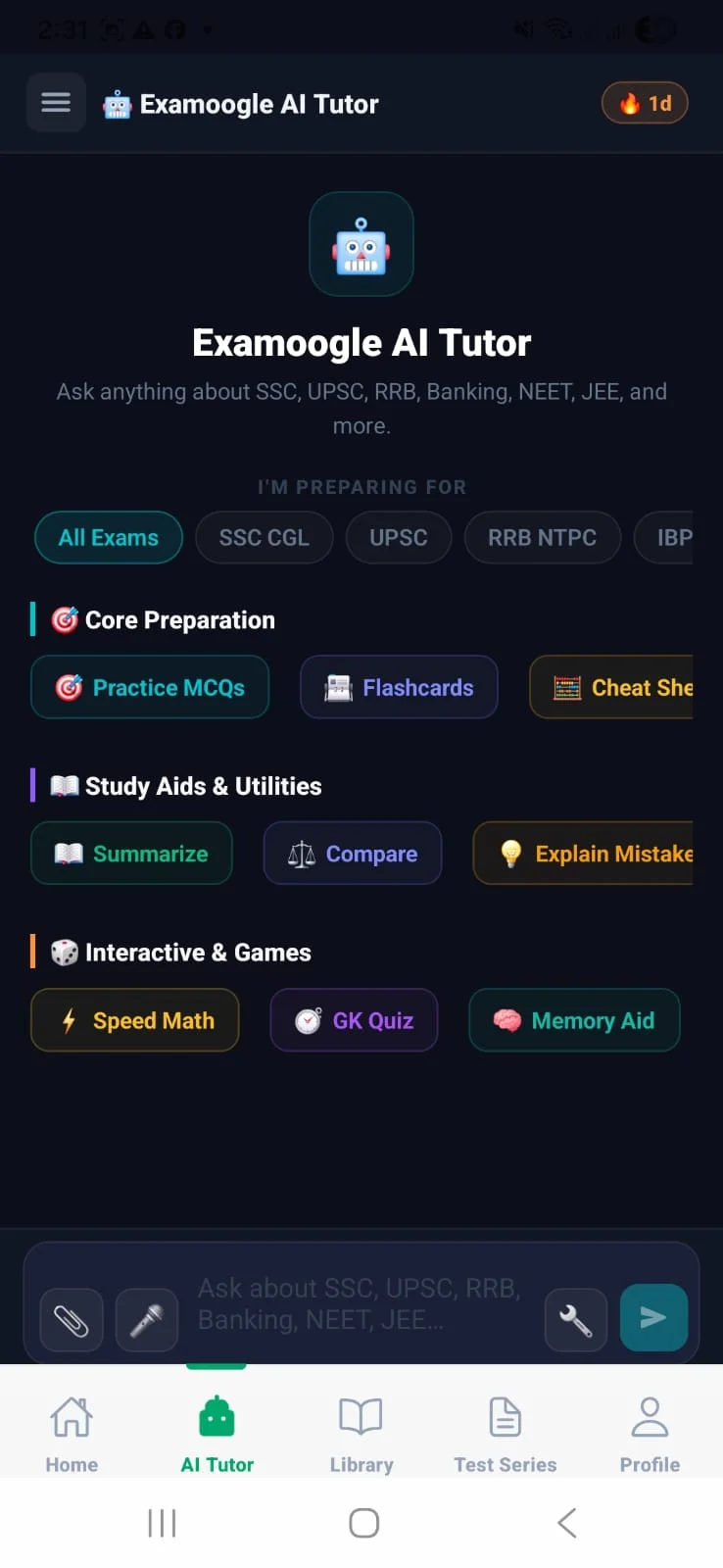 Examoogle: India's #1 Competitive Exam AI Tutor | Indus Appstore | Screenshot