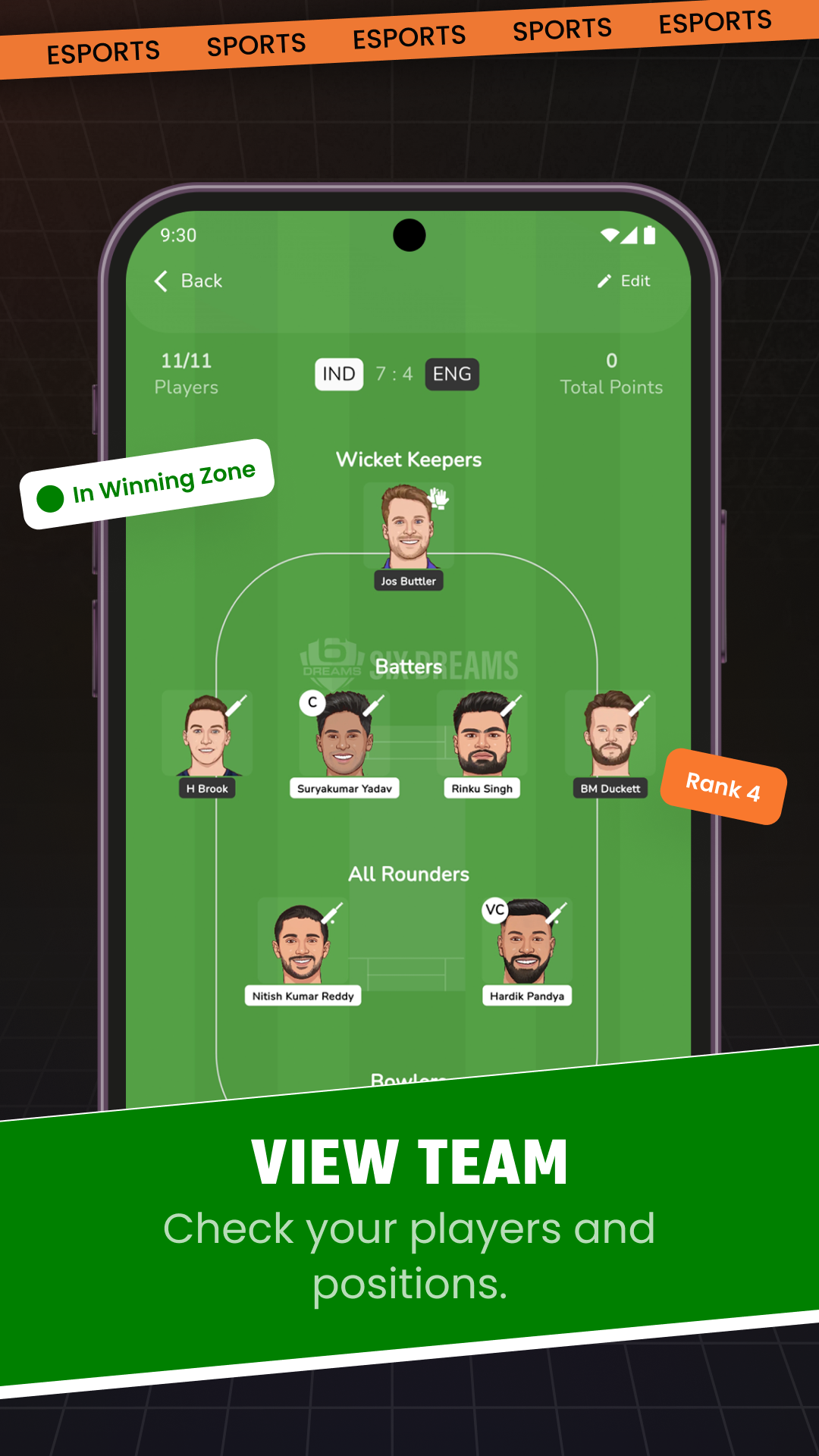 Six Dreams : Fantasy Sports App | Indus Appstore | Screenshot