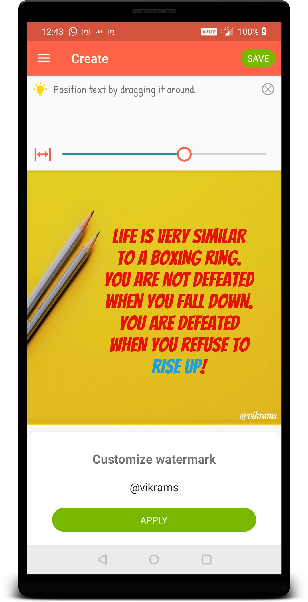 Quotes Creator - Poster Maker | Indus Appstore | Screenshot