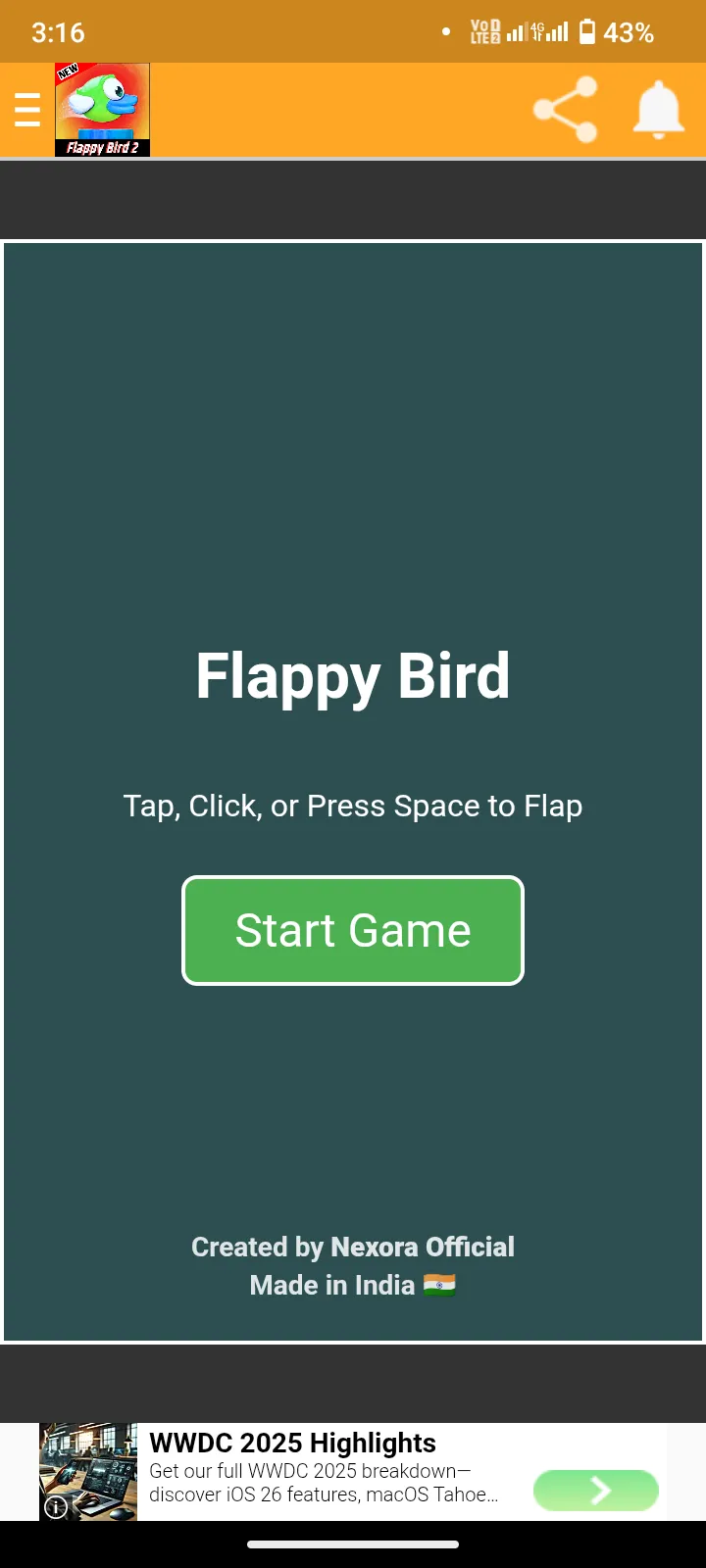 Flappy Bird 2 | Indus Appstore | Screenshot