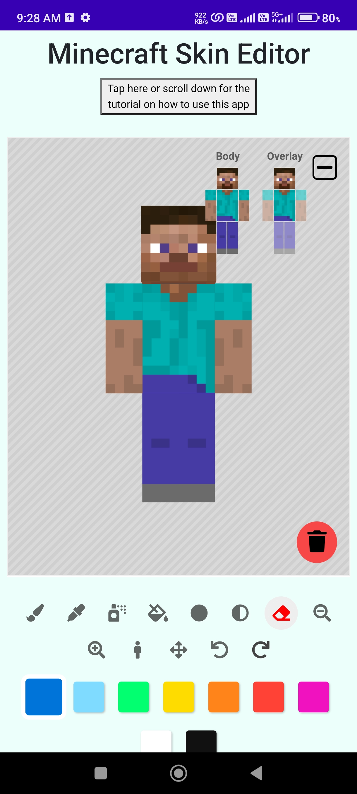 Minecraft Skin Editor | Indus Appstore | Screenshot