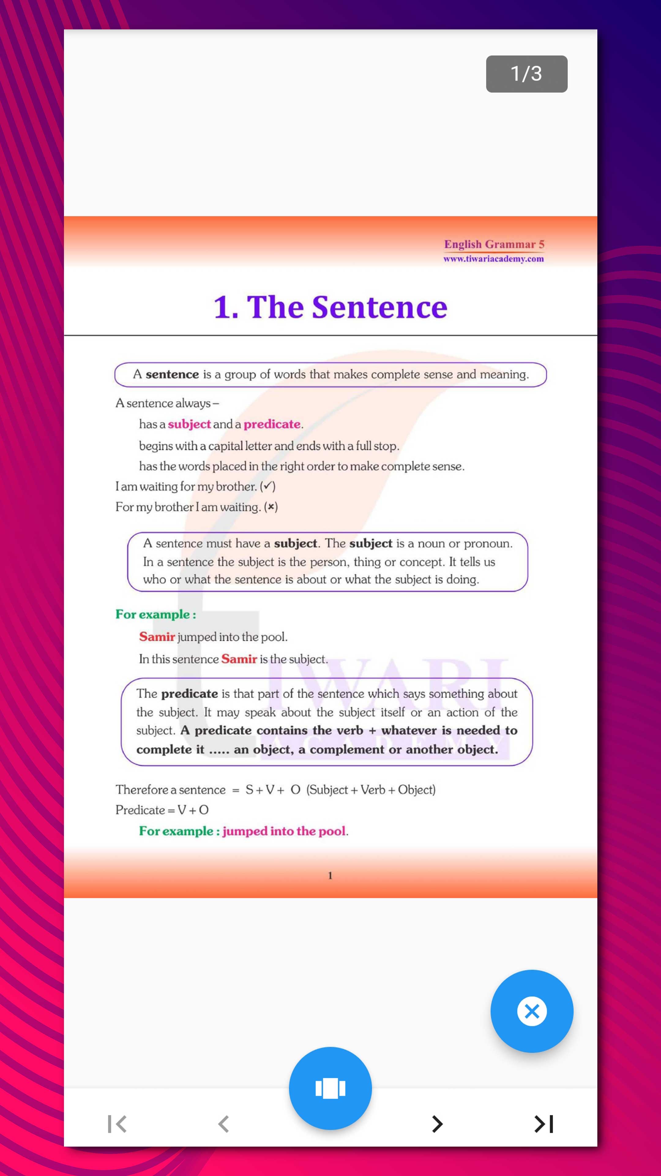 Class 5 English Grammar Book | Indus Appstore | Screenshot