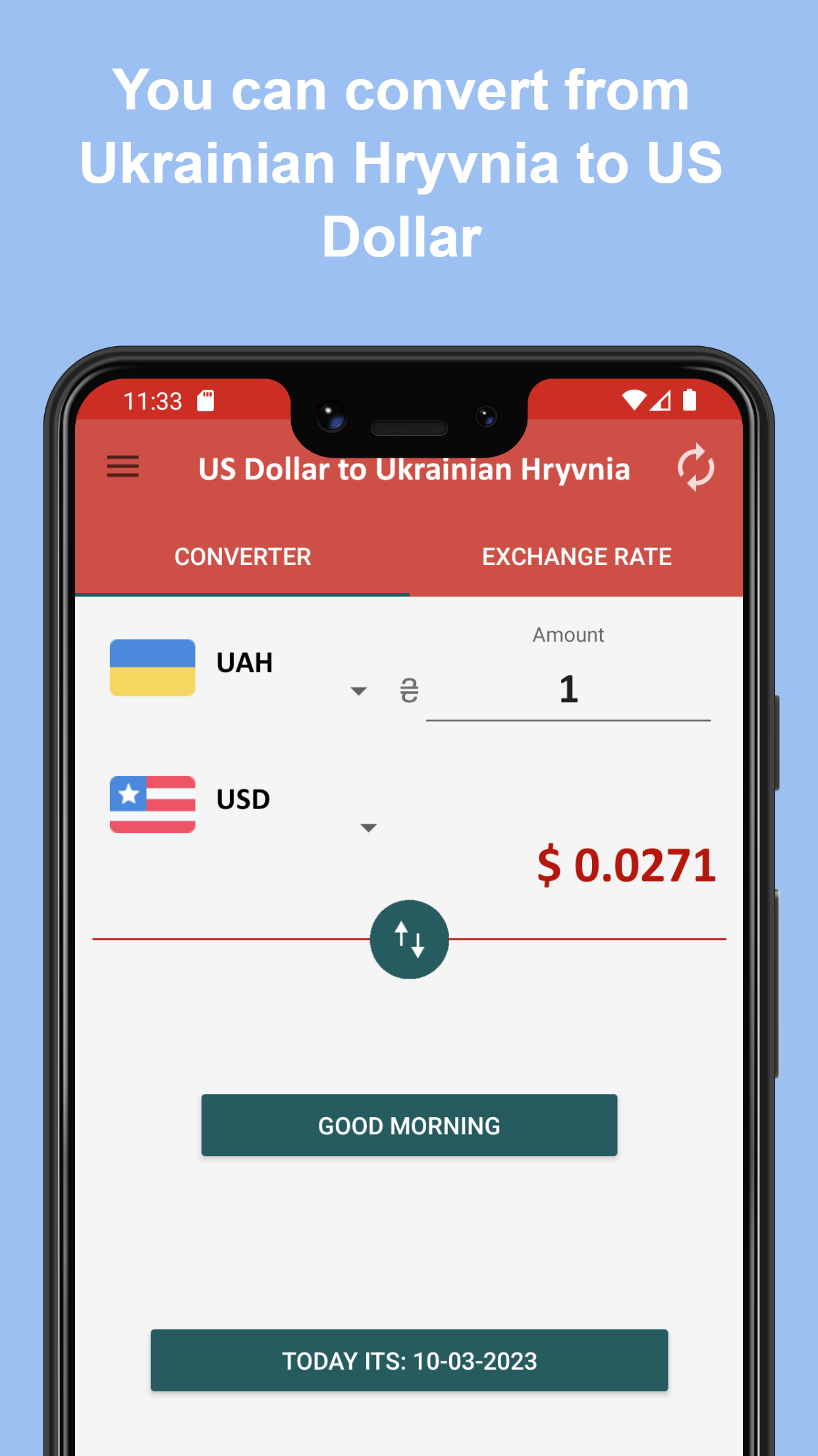 US Dollar to Ukrainian Hryvnia | Indus Appstore | Screenshot