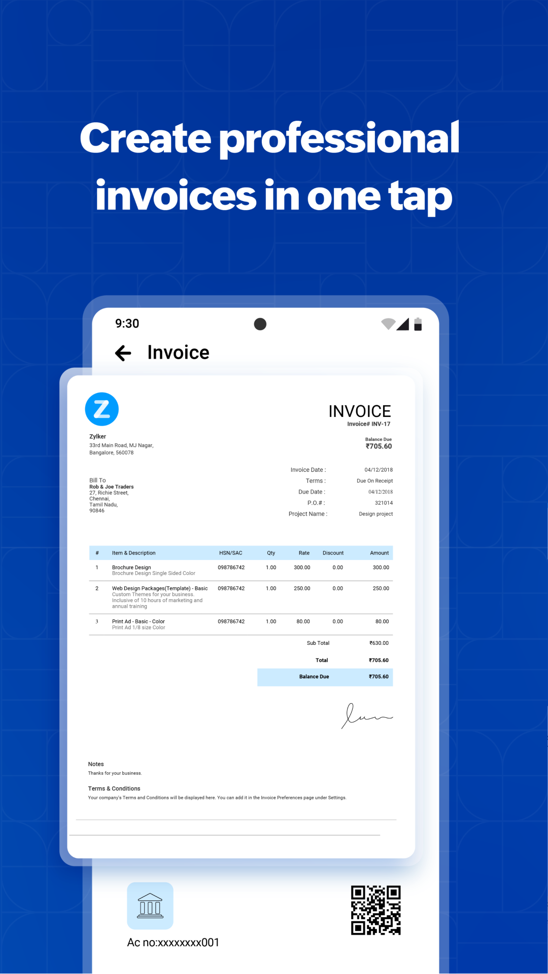 Zoho Invoice - Invoicing App | Indus Appstore | Screenshot