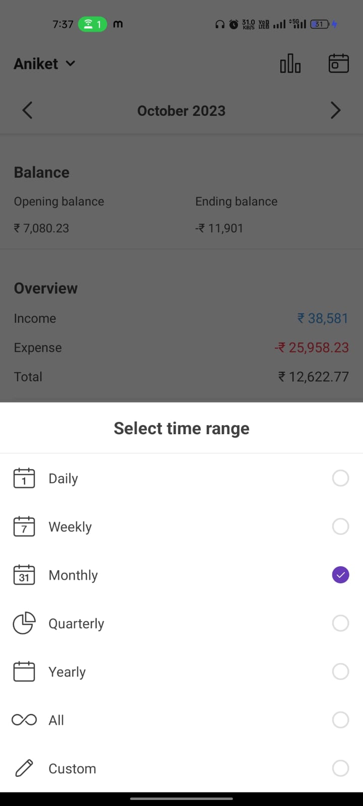 Expense manager & Budget planner | Cashtrackr | Indus Appstore | Screenshot