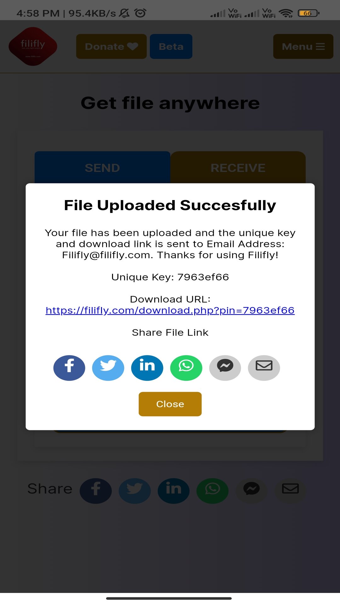 Filifly - Online File Sharing App | Indus Appstore | Screenshot