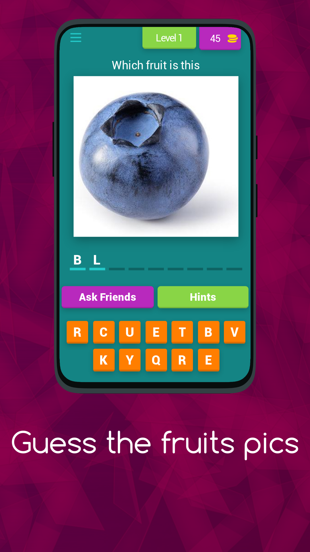 "Fruits Trivia: Guess the Creature Quiz" | Indus Appstore | Screenshot