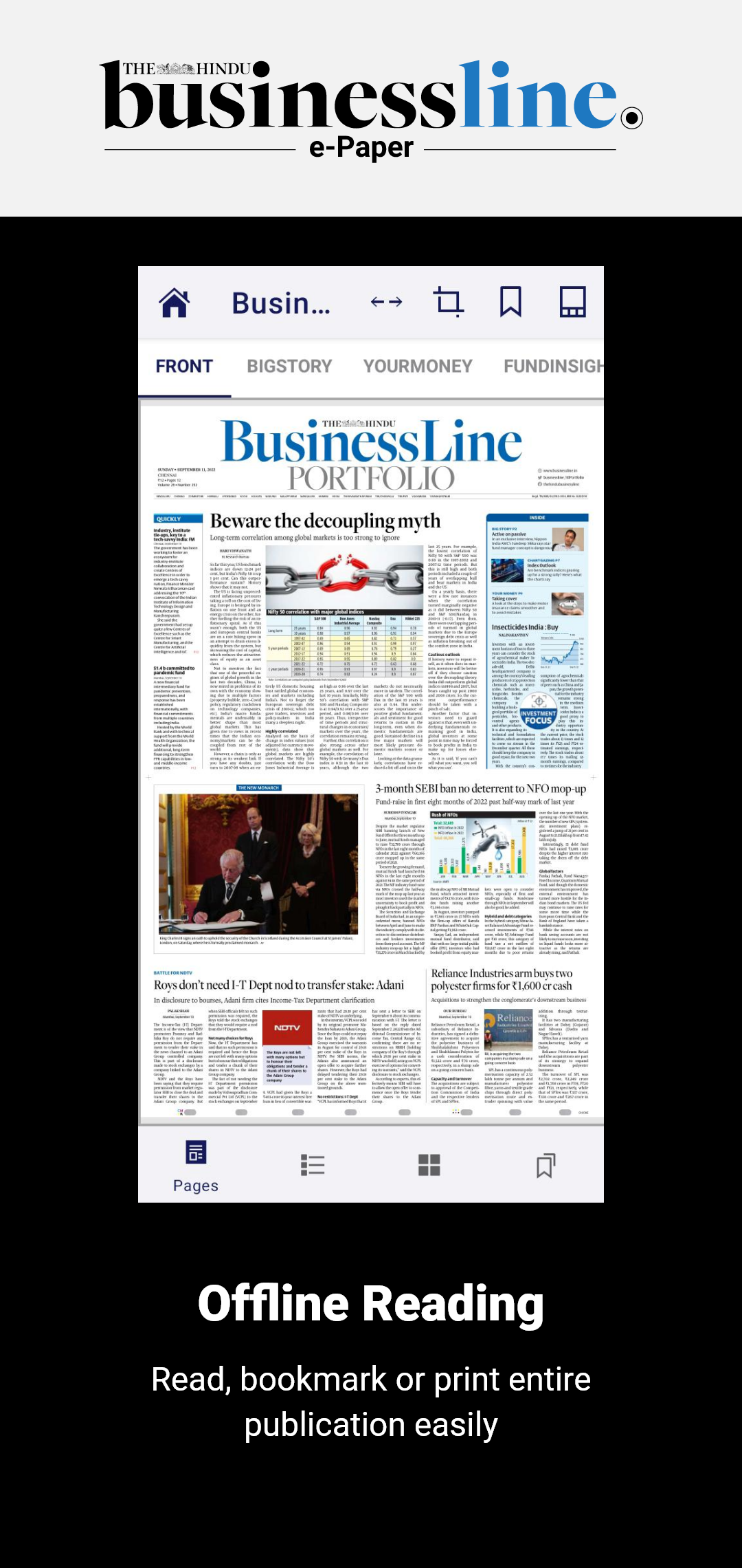 The Hindu BusinessLine ePaper | Indus Appstore | Screenshot