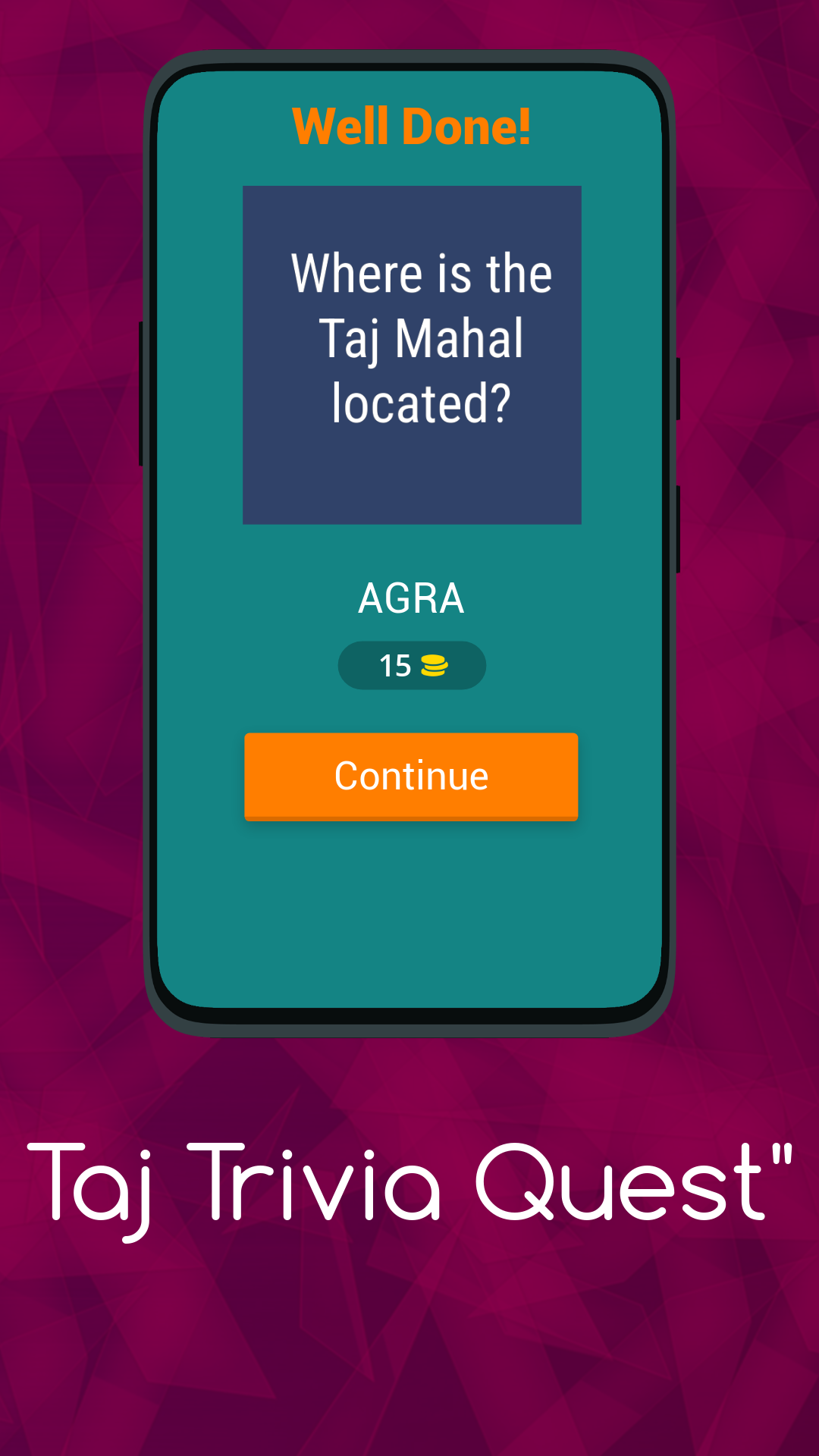 "TAJ TRIVIA QUEST" | Indus Appstore | Screenshot