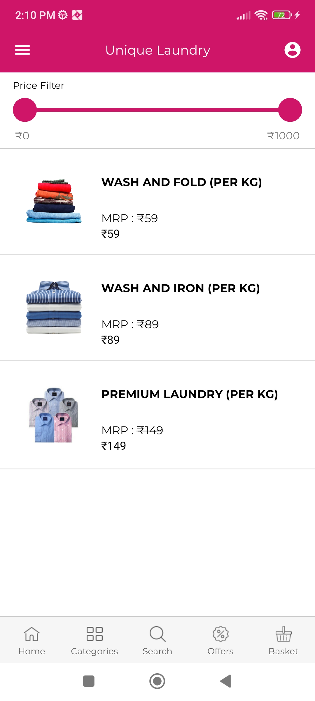 Unique Laundry | Indus Appstore | Screenshot