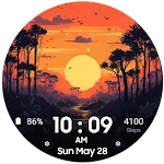 The Sunset Digital Watchface | Indus Appstore | App Icon