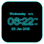 Neon Digital Clock Wallpaper | Indus Appstore | App Icon