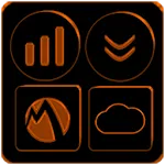 Black and Orange Icon Pack | Indus Appstore | App Icon