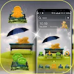 Rainy Teddy Launcher Theme | Indus Appstore | App Icon