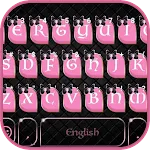 Pink Black Keyboard Theme | Indus Appstore | App Icon