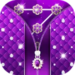 Purple Diamond Flower Zipperapp icon