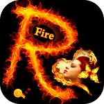 Fire Text Photo Frame | Indus Appstore | App Icon