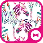 Colorful Zebras Theme +HOME | Indus Appstore | App Icon