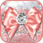 Pink Diamond Bow Keyboard Them | Indus Appstore | App Icon