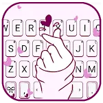 Purple Hand Heart Keyboard Bac | Indus Appstore | App Icon