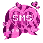 Heart Theme Zebra Pink GO SMS | Indus Appstore | App Icon