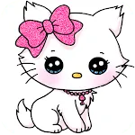 Glitter Cute Cat Coloring Book | Indus Appstore | App Icon