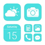 Wow Turquoise White, Icon Pack | Indus Appstore | App Icon