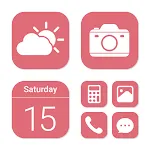 Wow Soft Red Theme - Icon Pack | Indus Appstore | App Icon