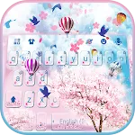 Pink Love Sakura Keyboard Them | Indus Appstore | App Icon