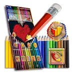 Color Pencil Heart Theme | Indus Appstore | App Icon